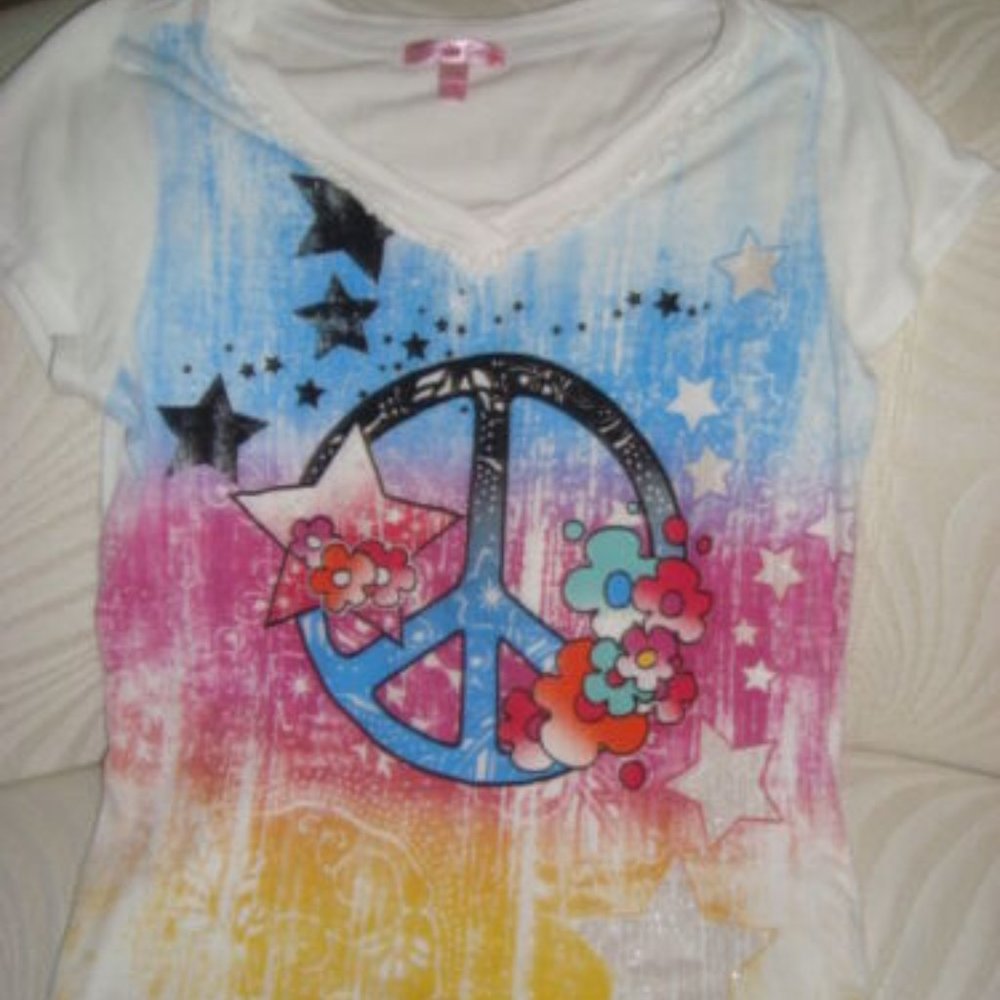 Sugar Tart Peace sign top XL